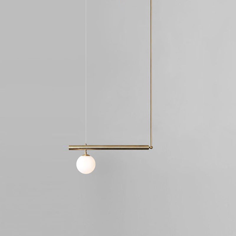 Luz de la isla de isla contemporánea Luz de techo de la isla de vidrio en oro para cocina