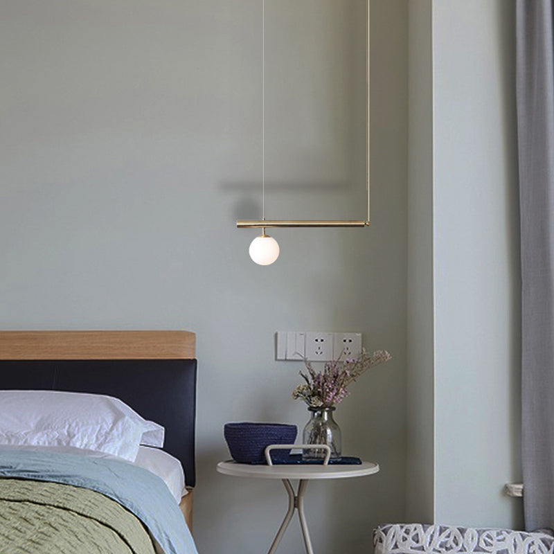 Luz de la isla de isla contemporánea Luz de techo de la isla de vidrio en oro para cocina