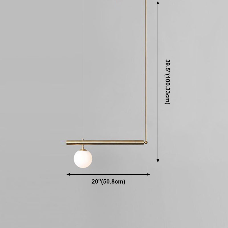 Luz de la isla de isla contemporánea Luz de techo de la isla de vidrio en oro para cocina