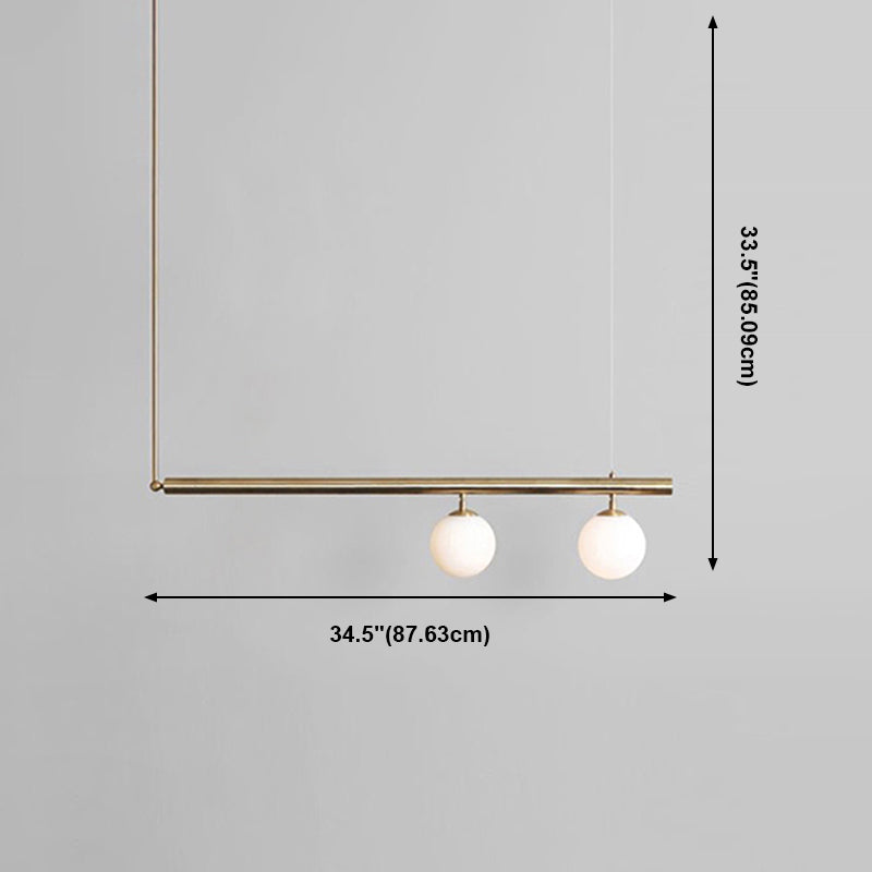 Luz de la isla de isla contemporánea Luz de techo de la isla de vidrio en oro para cocina