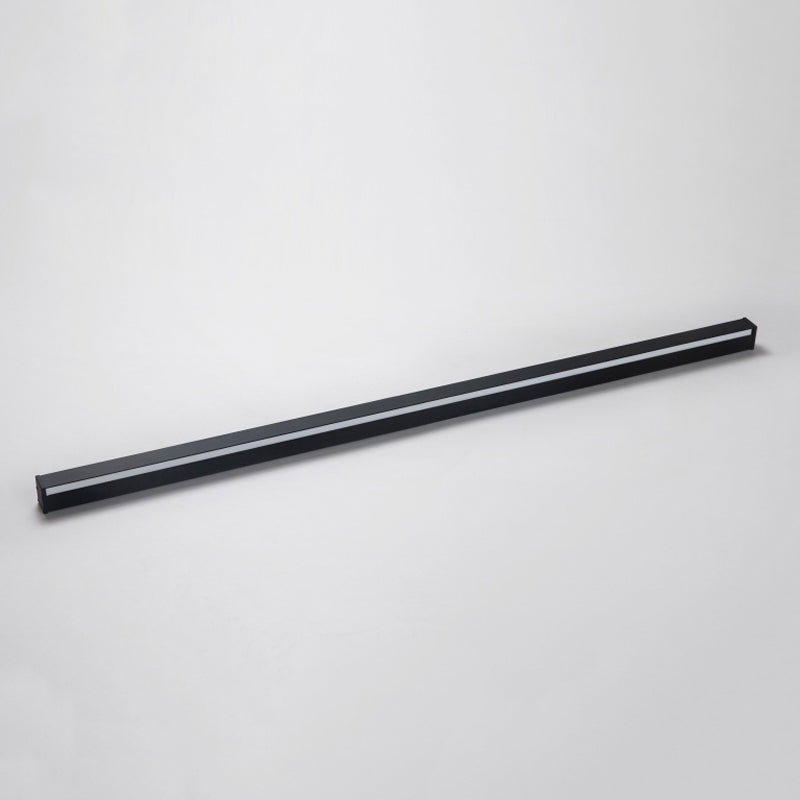 Lineare Form Metallwandbeleuchtung moderner Stil 1-Licht-Wandleuchte in Schwarz