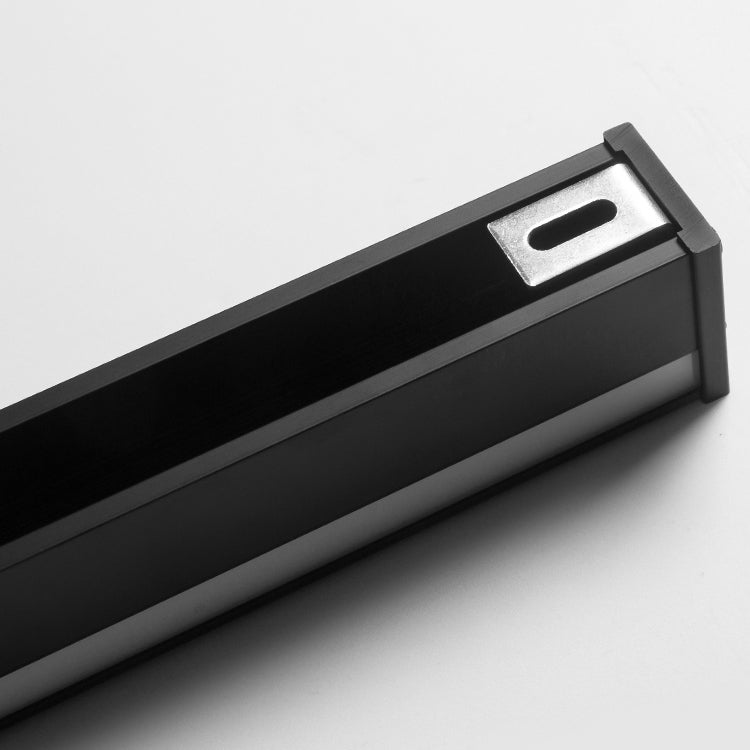 Lineare Form Metallwandbeleuchtung moderner Stil 1-Licht-Wandleuchte in Schwarz