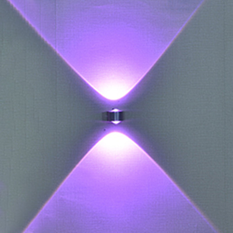 Metall Geometrische Wandleuchten Moderne Stil 2 Leuchten Wandmontierte Lampen in Silber