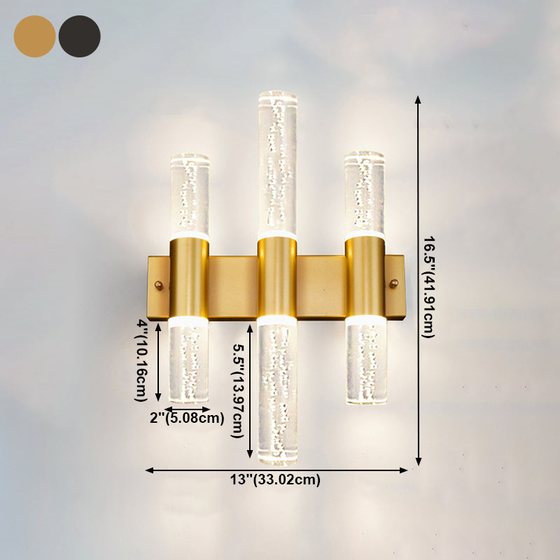 Kristallsäulenwandleuchten moderner Stil mit mehreren Lichtern Wandmontagelampen