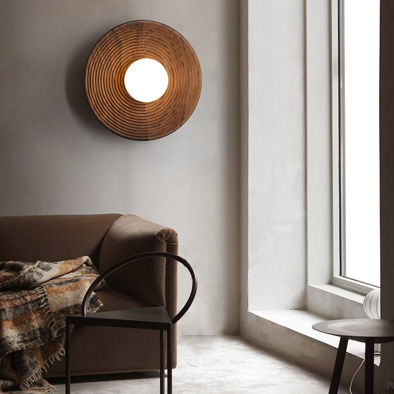 Holzkugel Wandleuchte moderne Stil 1 leichte Wandmontagelampen