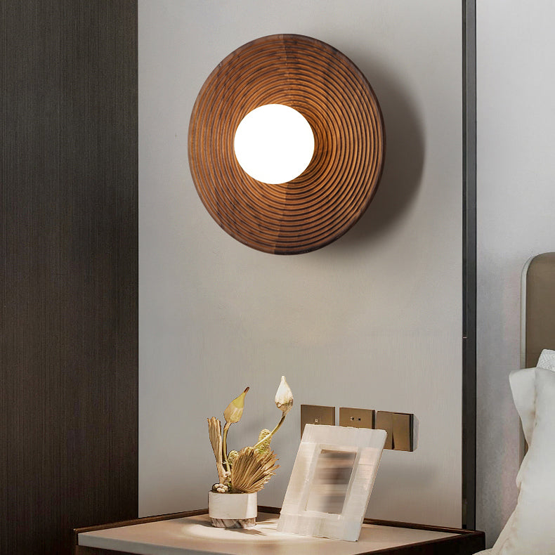Holzkugel Wandleuchte moderne Stil 1 leichte Wandmontagelampen