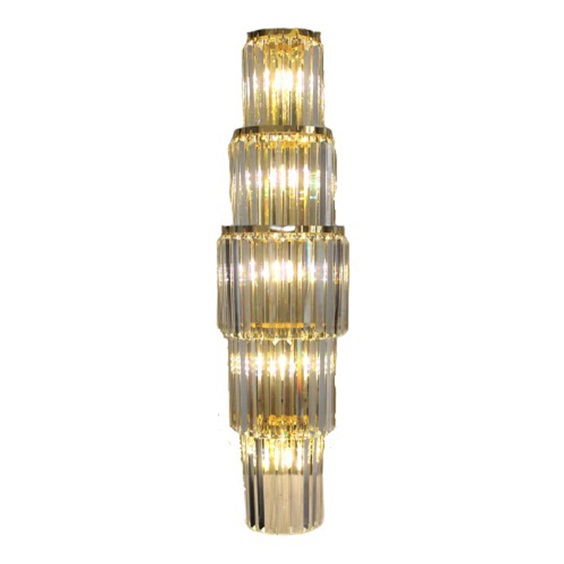 Kristallgeschichtetes Wandleuchten moderner Stil mit mehreren Lichtern Wand montierte Lampen