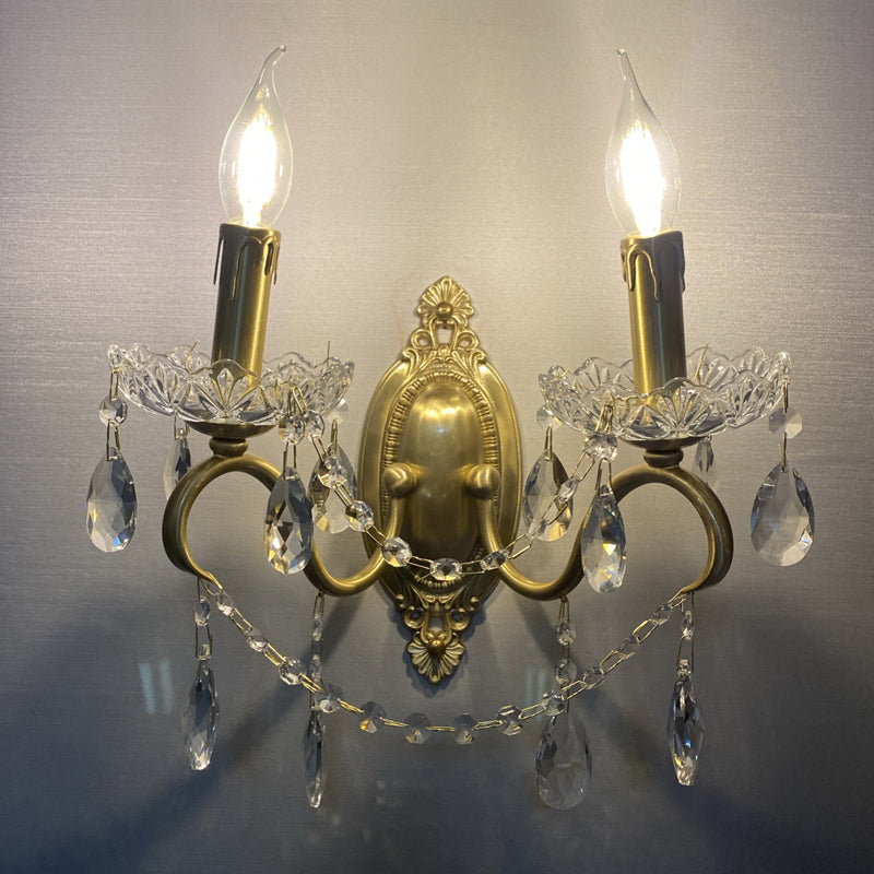 Kristall Kerze Wandleuchte Moderne Stil Multi -Lichter Wandmontagelampen