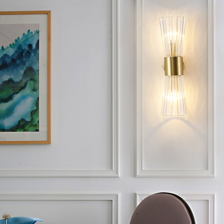Crystal Funnel Wall Sconce Lights Modern Style 2 Lights Wall Mounted Lamps