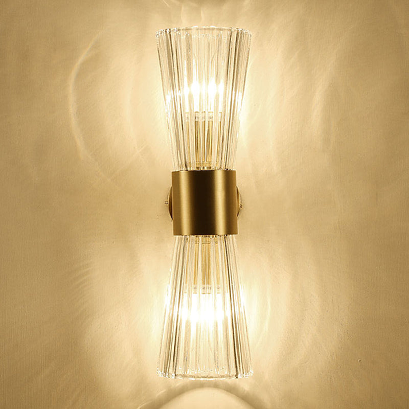 Crystal Funnel Wall Sconce Lights Modern Style 2 Lights Wall Mounted Lamps