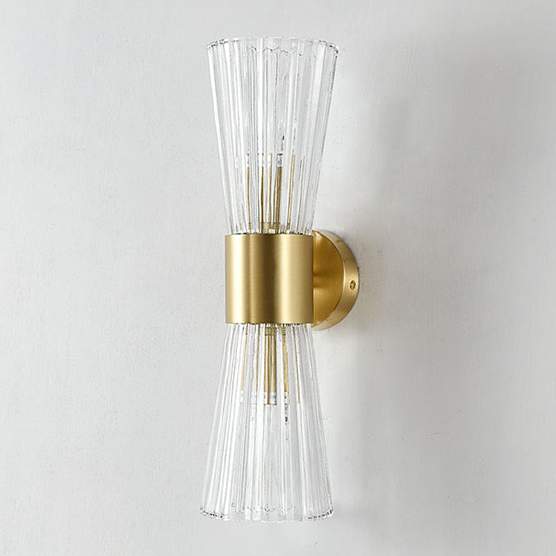 Crystal Funnel Wall Sconce Lights Modern Style 2 Lights Wall Mounted Lamps