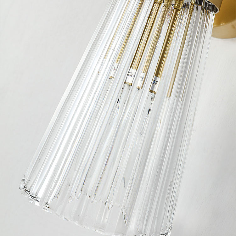 Crystal Funnel Wall Sconce Lights Modern Style 2 Lights Wall Mounted Lamps