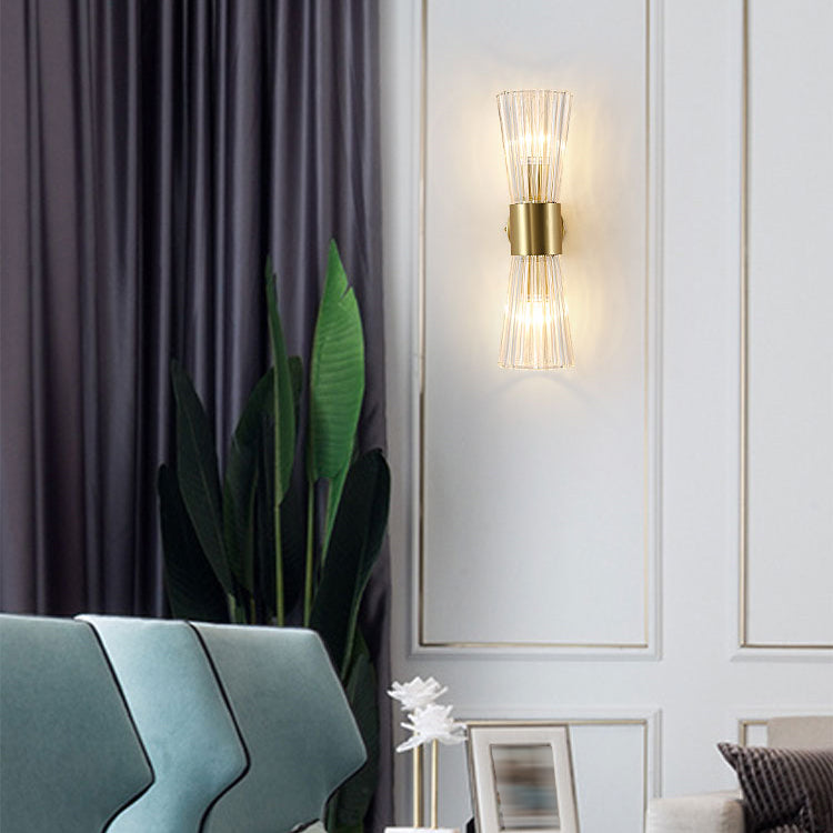 Crystal Funnel Wall Sconce Lights Modern Style 2 Lights Wall Mounted Lamps
