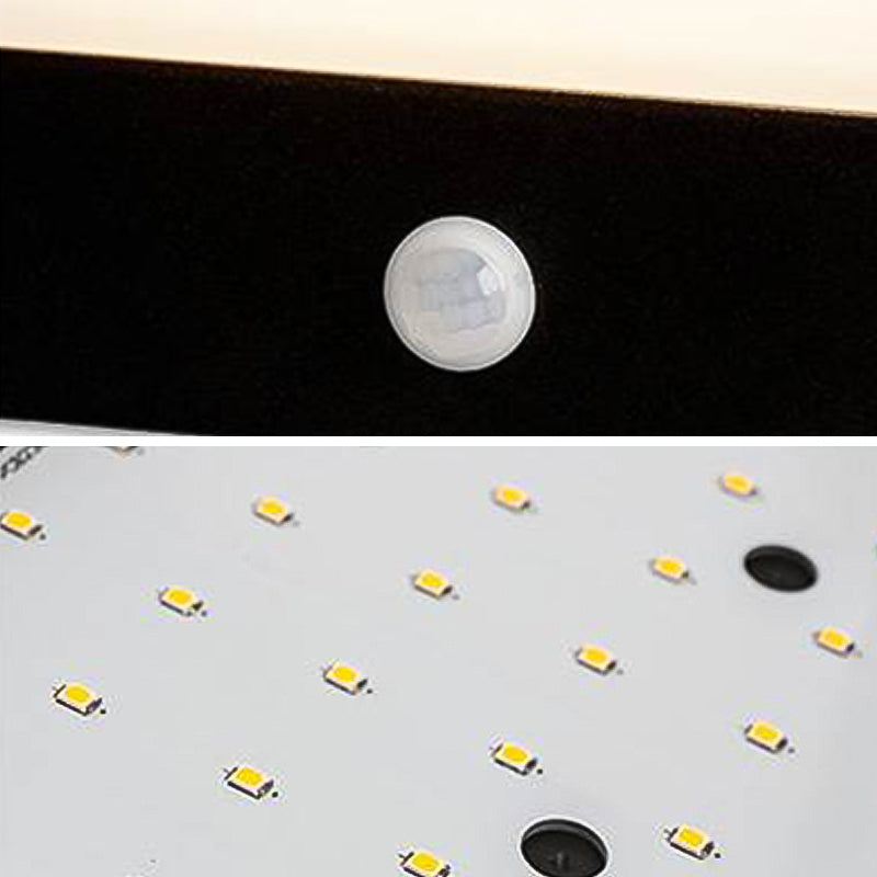 Quadratische Schatten Metallwandbeleuchtung moderner Stil 1 Licht Wand Licht Leuchte in Schwarz