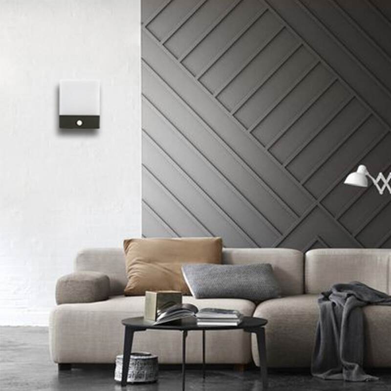 Quadratische Schatten Metallwandbeleuchtung moderner Stil 1 Licht Wand Licht Leuchte in Schwarz