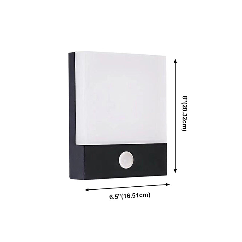 Quadratische Schatten Metallwandbeleuchtung moderner Stil 1 Licht Wand Licht Leuchte in Schwarz