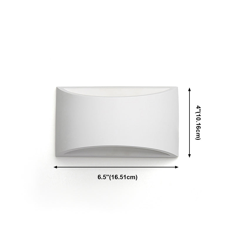 Geometrische Form Metallwandbeleuchtung moderner Stil 2 Leuchten Wandmontage Beleuchtung in Weiß