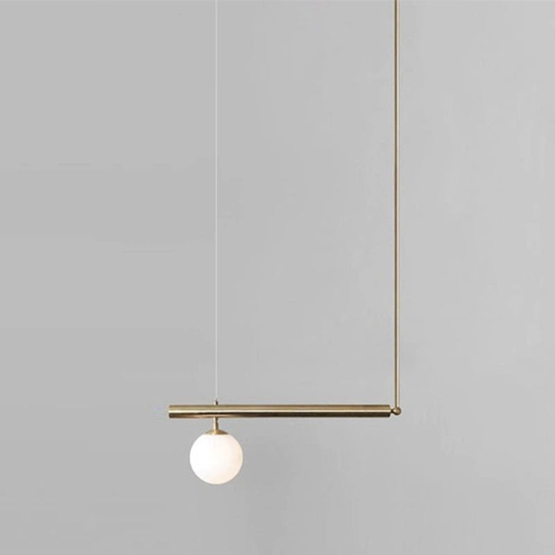 Sphere Island Lights Modernismus Glas Anhänger Licht in Gold für Esszimmer