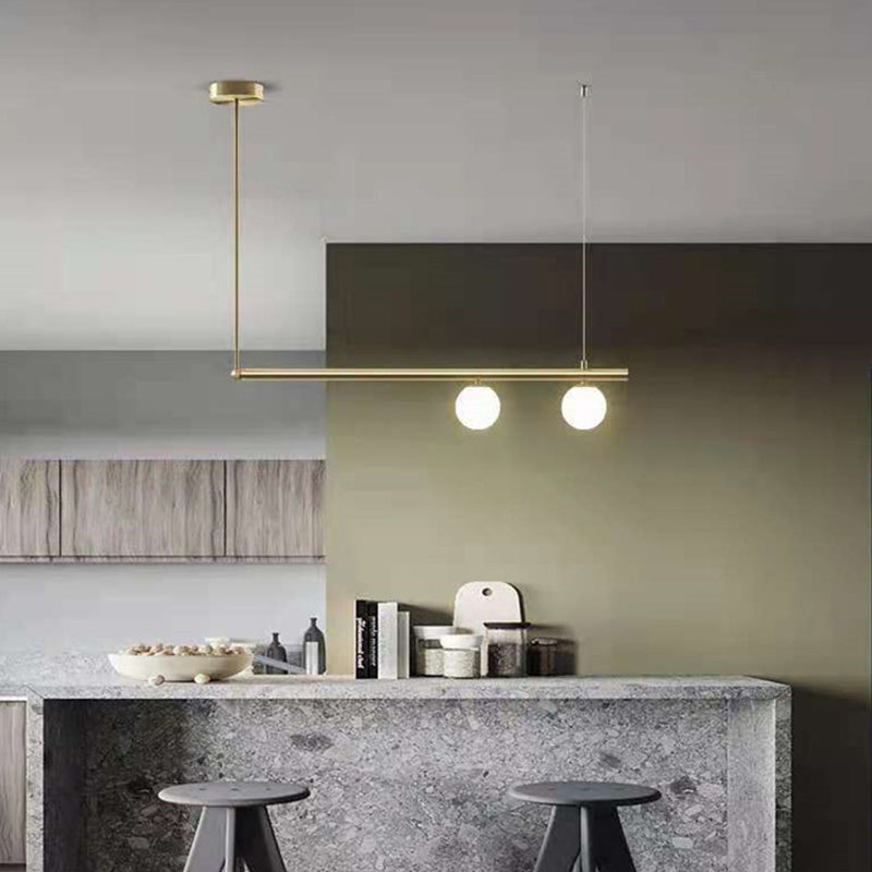 Sphere Island Lights Modernismus Glas Anhänger Licht in Gold für Esszimmer