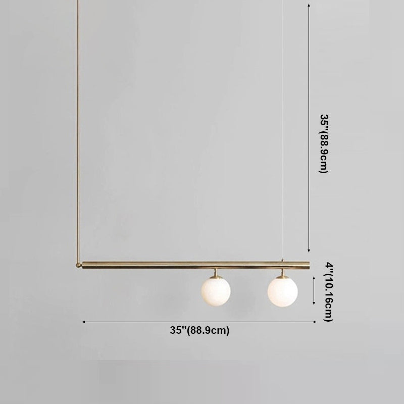 Sphere Island Lights Modernismus Glas Anhänger Licht in Gold für Esszimmer