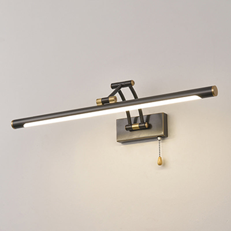 Moderner Stil Linearer Schatten Wandleuchten Metall 1-Licht-Spiegel Wandmontage Beleuchtung