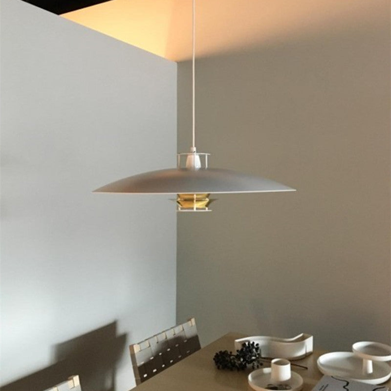 Pot Cover Shade Hanging Lighting Modern Style Metal 1 Light Pendant Lamp for Restaurant