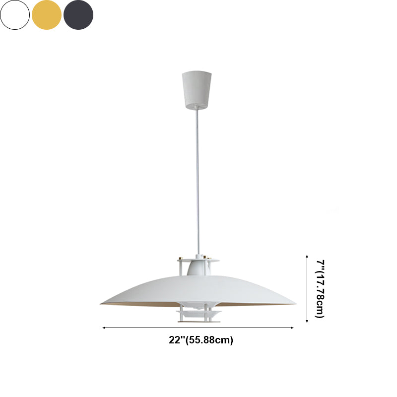 Pot Cover Shade Hanging Lighting Modern Style Metal 1 Light Pendant Lamp for Restaurant