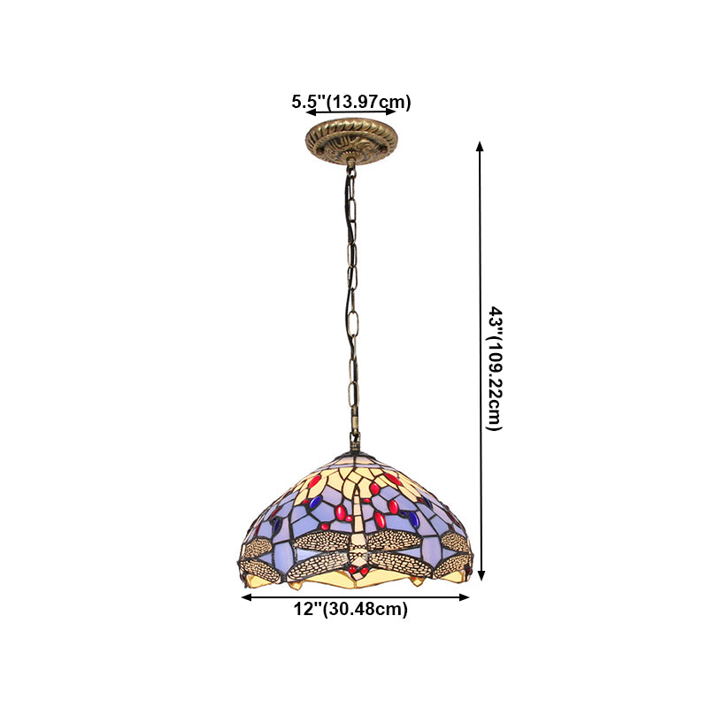 Tiffany, vitrail fabriqué à la main, lampe suspendue à la lampe suspendue