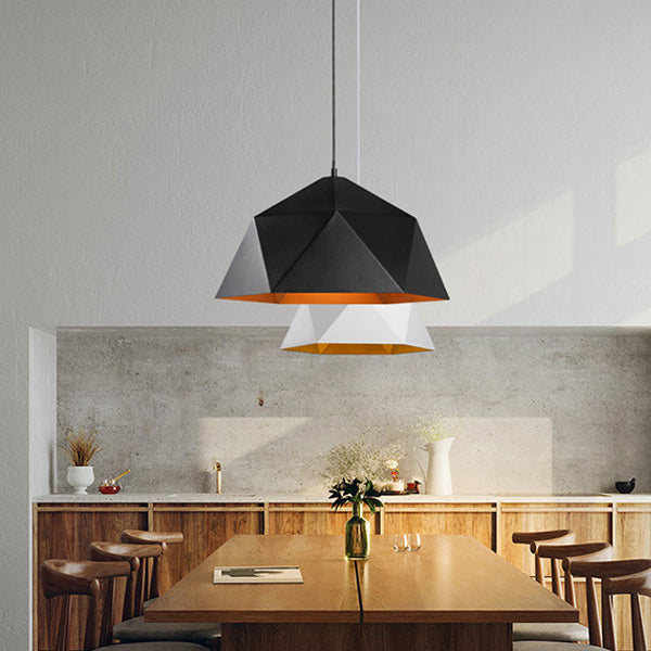 Forme de bol en métal Lumières suspendues de style moderne 1 Tête Hanging Mount Fixture pour le restaurant