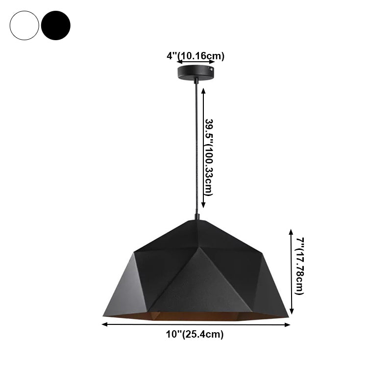 Forme de bol en métal Lumières suspendues de style moderne 1 Tête Hanging Mount Fixture pour le restaurant