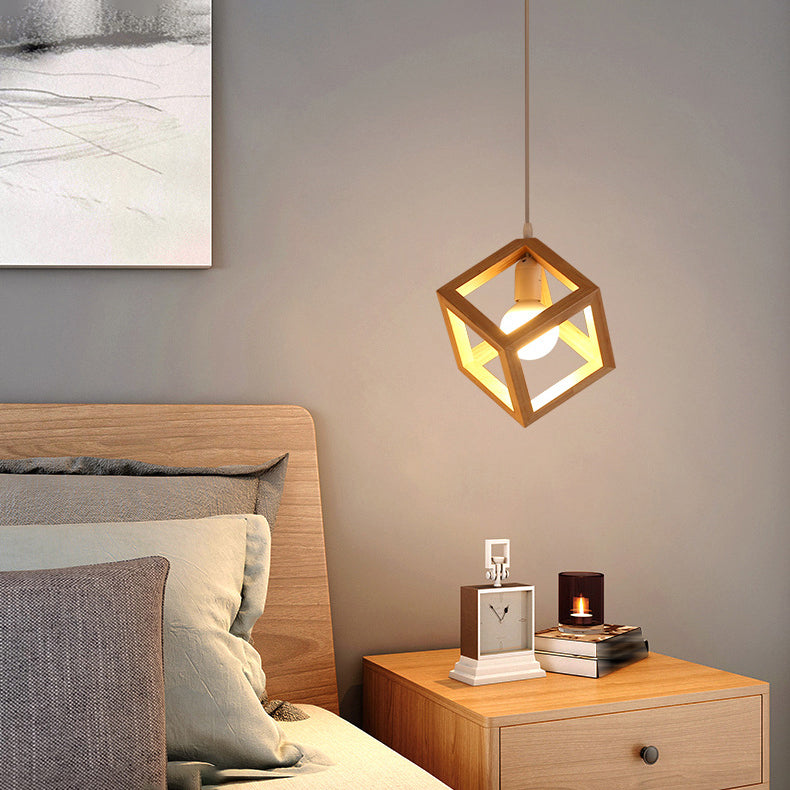 Lumières suspendues en bois massif moderne Géométrie Géométrie Alimin de support suspendu
