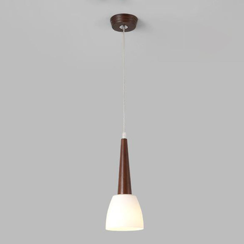 Verre Unique Forme suspendue Lumières Modern Style en bois suspendu le montage