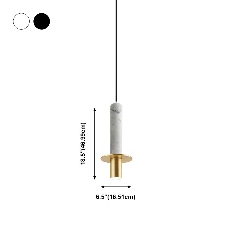 Stone Unique Shade Hanging Lights Modern Style 1 Light suspendu Mount Mount pour chambre à coucher