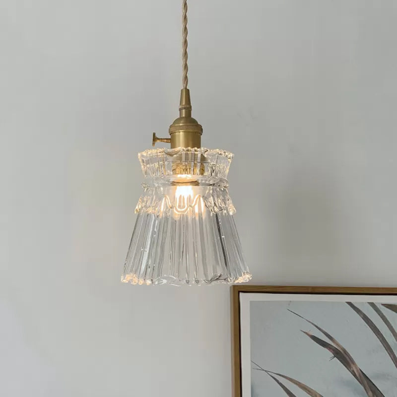 Glass Cup Shape Hanging Lights Industrial Style Hanging Mount Fixture for Dining Room