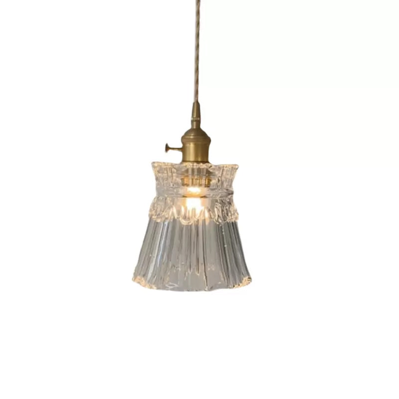 Glass Cup Shape Hanging Lights Industrial Style Hanging Mount Fixture for Dining Room