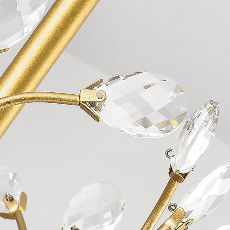 Countryside Candle Chandelier 3 Head Crystal Pendant Lighting Fixtures for Dining Room