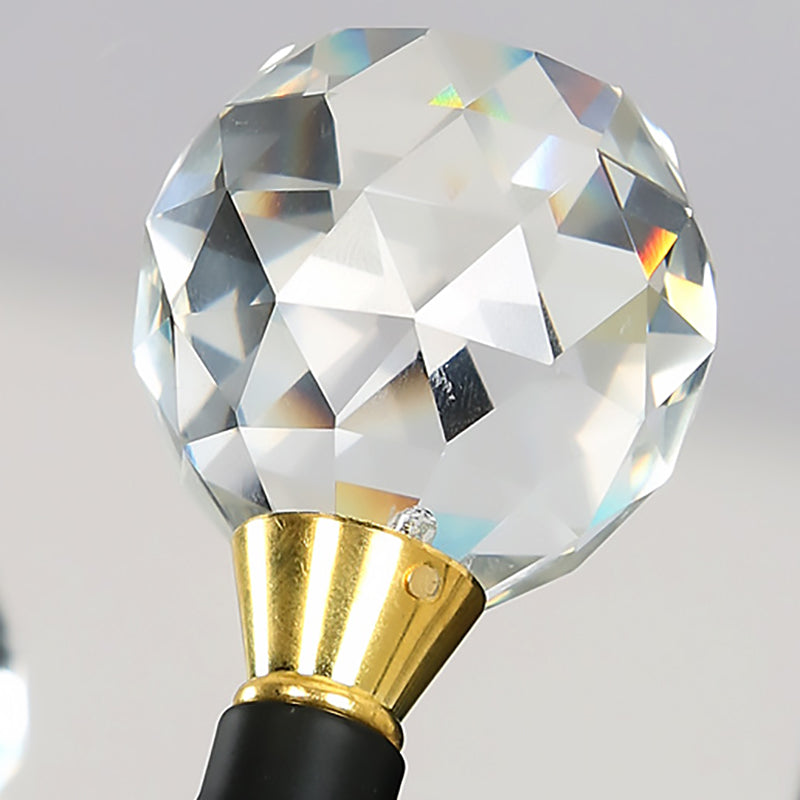 Modern Style Globe Chandelier Light White Glass Pendant Lighting with Crystal