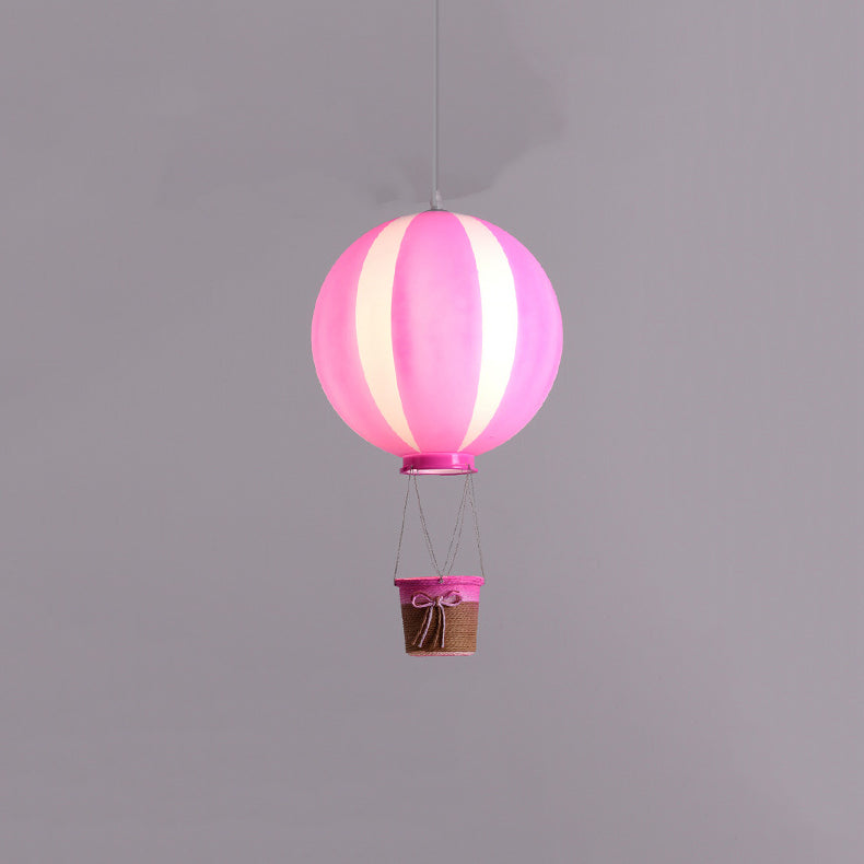 Iluminación de colgante de globo de aire caliente Lámpara de techo de jardín de infantes de 1 luz (sin muñeca)