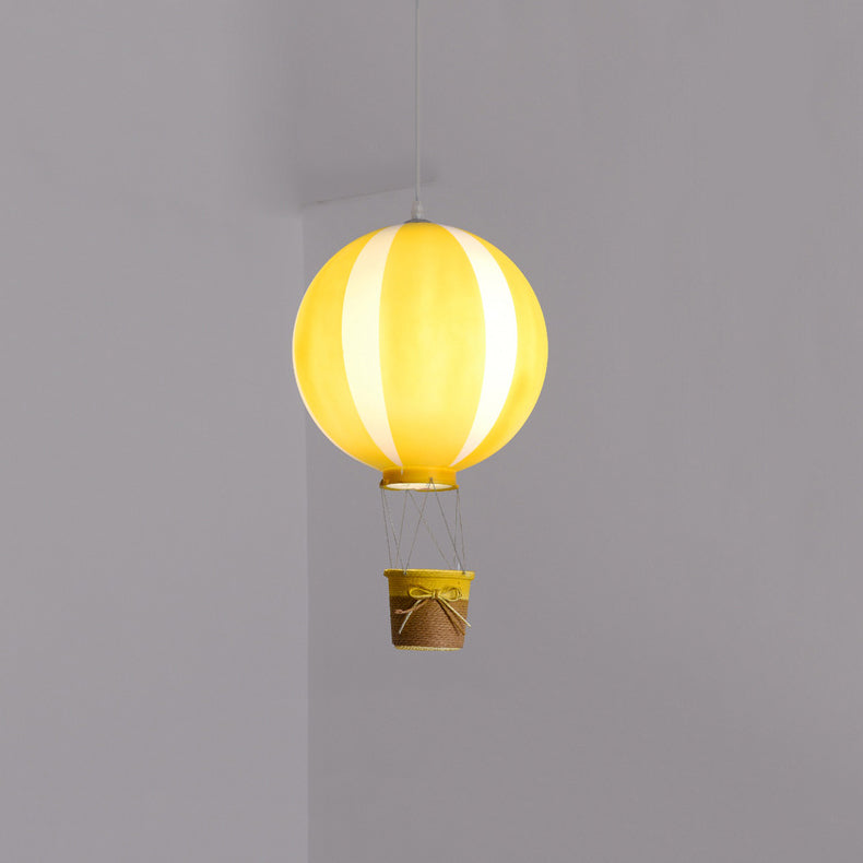 Iluminación de colgante de globo de aire caliente Lámpara de techo de jardín de infantes de 1 luz (sin muñeca)