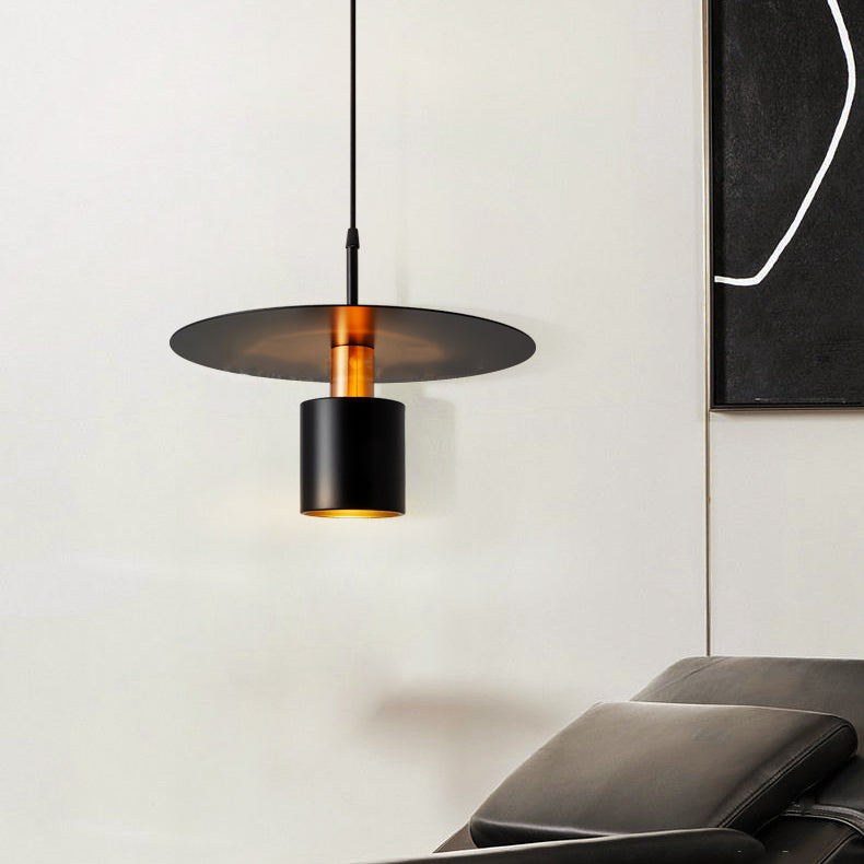 Lampe suspendue à la teinte en métal simple luminaire pendentif pour salle à manger du salon
