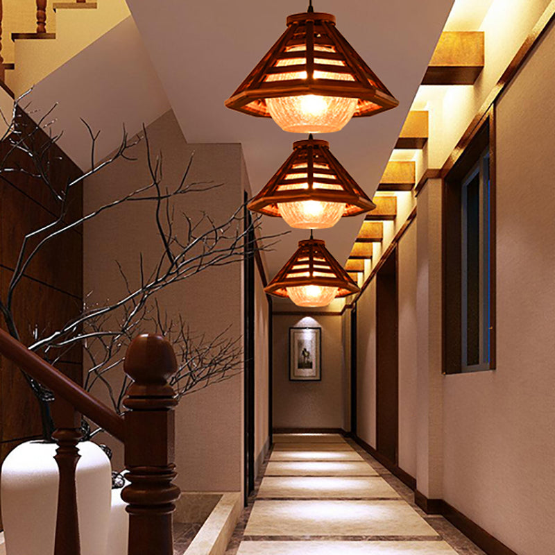 Assayage d'éclairage suspendu en bois moderne pour le café Room