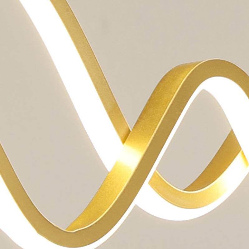 3 Light LED Linear Ceiling Chandelier Postmodern Dining Room Pendant Light