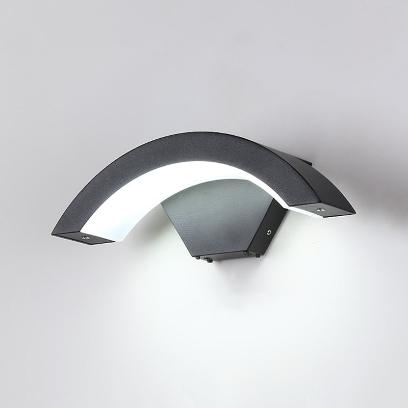 Moderne Stil Aluminium Wandleuchten Arc Form 11,5 "breites LED -Wandlicht für Outdoors