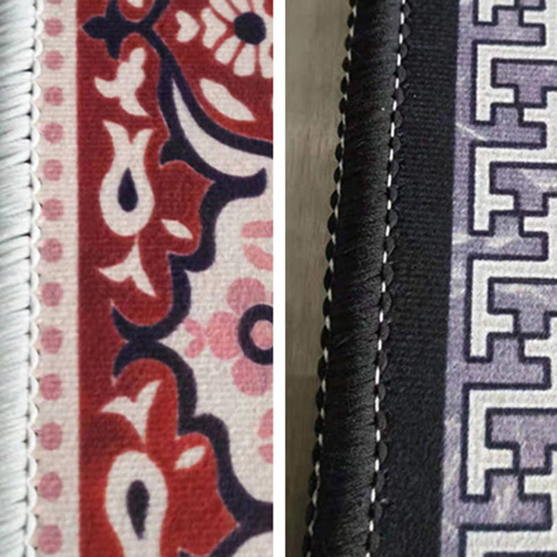 Vintage Ethnic Elephant Pattern Carpet Area Rug Stain Resistant Rug for Home Decor