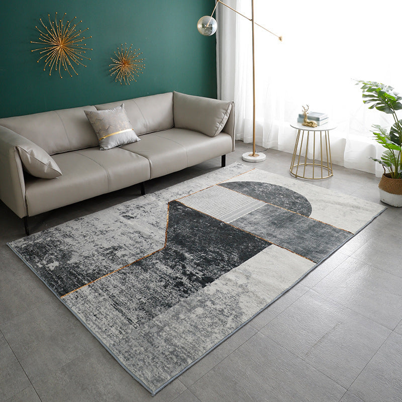 Alfombra de alfombra de alfombra de metal moderna alfombra poliéster para la decoración del hogar para la decoración del hogar