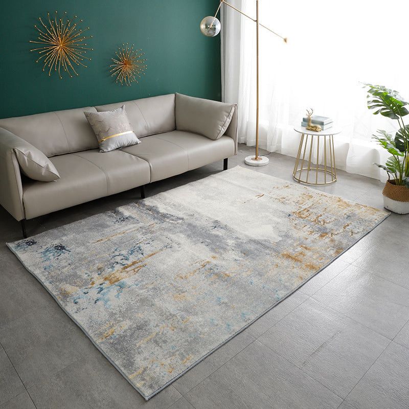 Alfombra de alfombra de alfombra de metal moderna alfombra poliéster para la decoración del hogar para la decoración del hogar