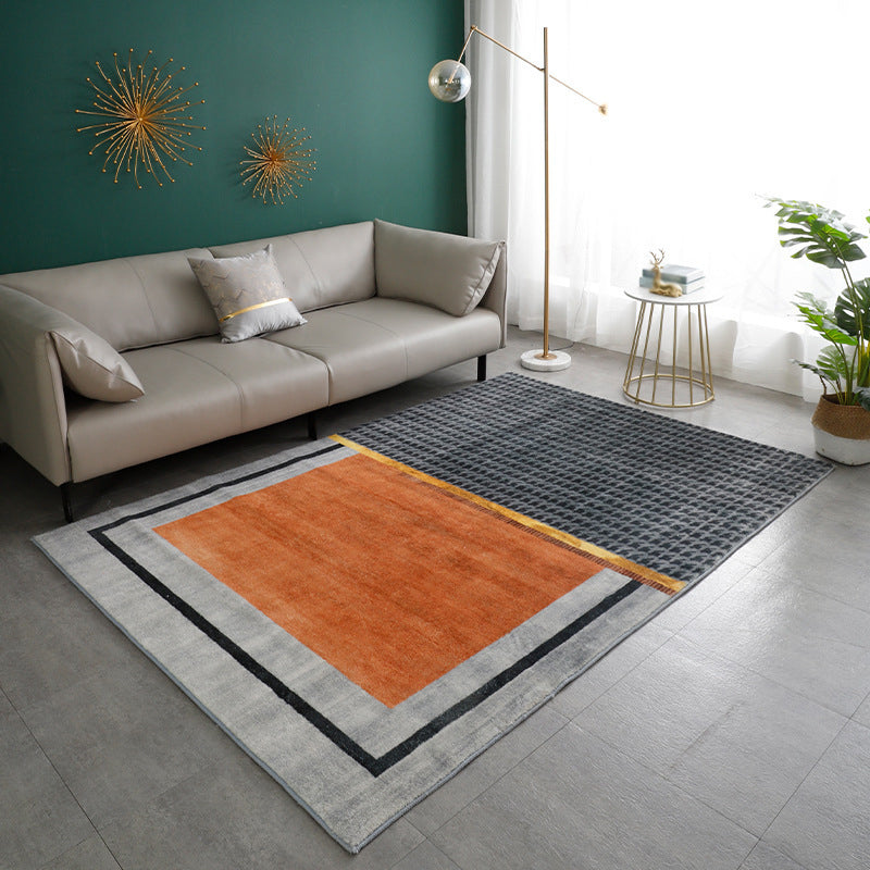 Alfombra de alfombra de alfombra de metal moderna alfombra poliéster para la decoración del hogar para la decoración del hogar