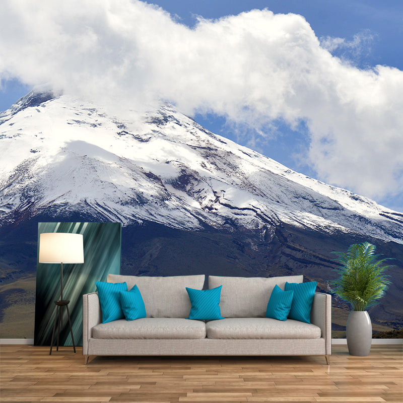 Horizontal Photography Mountain Landscapes Mural Eco-friendly Wallpaper for Home