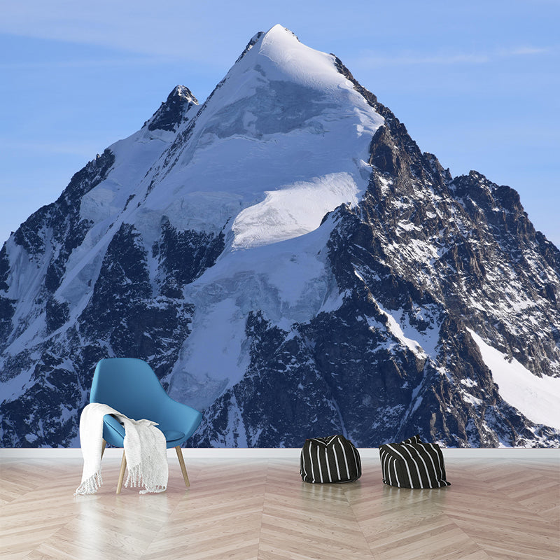 Horizontal Photography Mountain Landscapes Mural Eco-friendly Wallpaper for Home