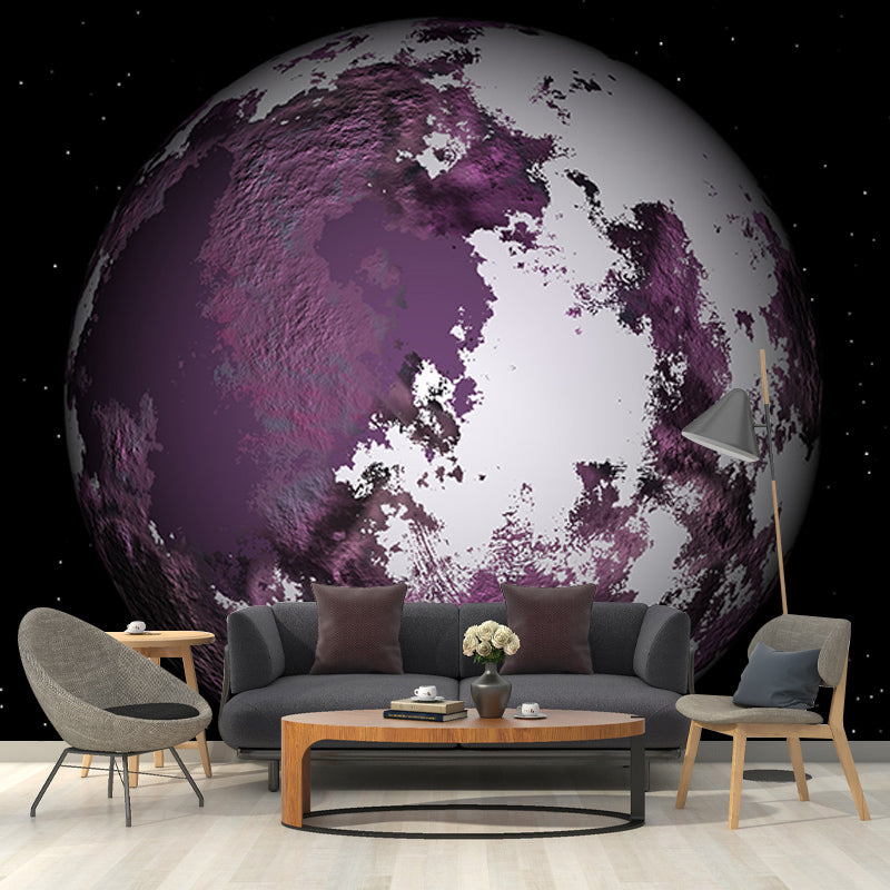 Modern Style Mural Wallpaper Universe Environment Friendly Bedroom Wall Mural
